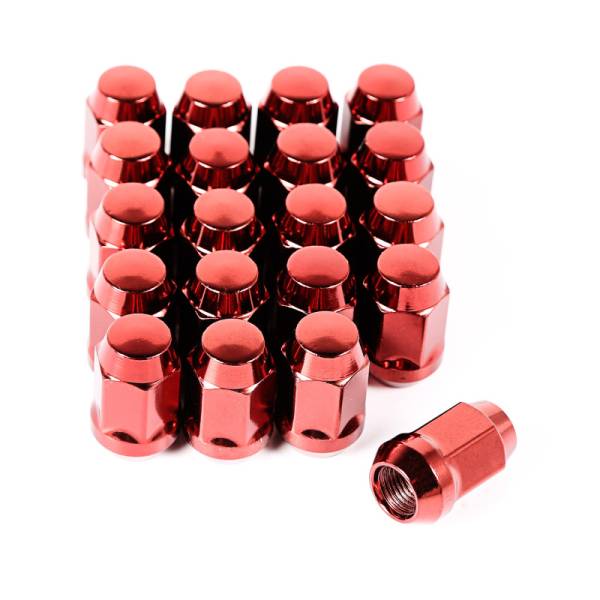 Rugged Ridge - Rugged Ridge Wheel Lug Nut Set of 20 Red 1/2-20 - 16715.24