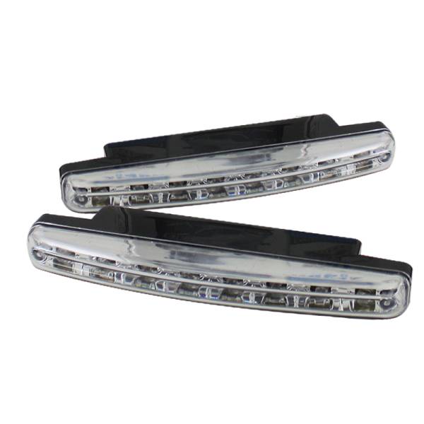 SPYDER - SPYDER Xtune Universal Drl 8 White LED Lights Chrome CBL-DRL-8LED-C - 5031518