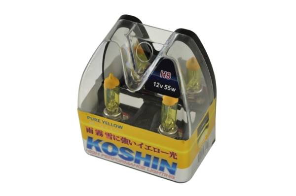 SPYDER - SPYDER Xtune Koshin H8 Hyper Yellow Halogen Light Bulbs 12V 50W LB-KO-YELLOW-H8YE - 5033123