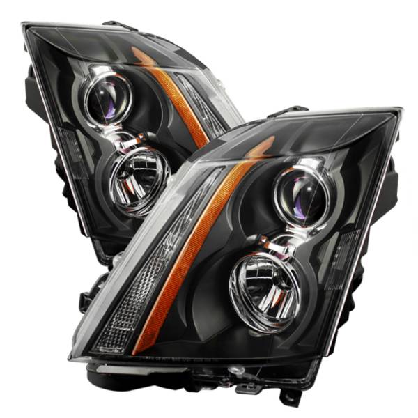 SPYDER - SPYDER Xtune Cadillac Cts 08-12 / CTS-V 09-12 Halogen Onlyprojector Headlights Black HD-JH-CACTS08-AM-BK - 9027239