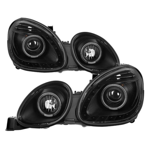 SPYDER - SPYDER Xtune Lexus GS300/GS400/GS430 98-05 Halogen Only Halo Projector Headlights Black PRO-JH-LGS98-LED-BK - 9027826
