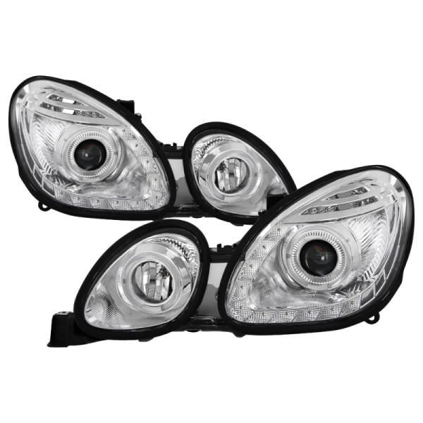 SPYDER - SPYDER Xtune Lexus GS300/GS400/GS430 98-05 Halogen Only Halo Projector Headlights Chrome PRO-JH-LGS98-LED-C - 9027833