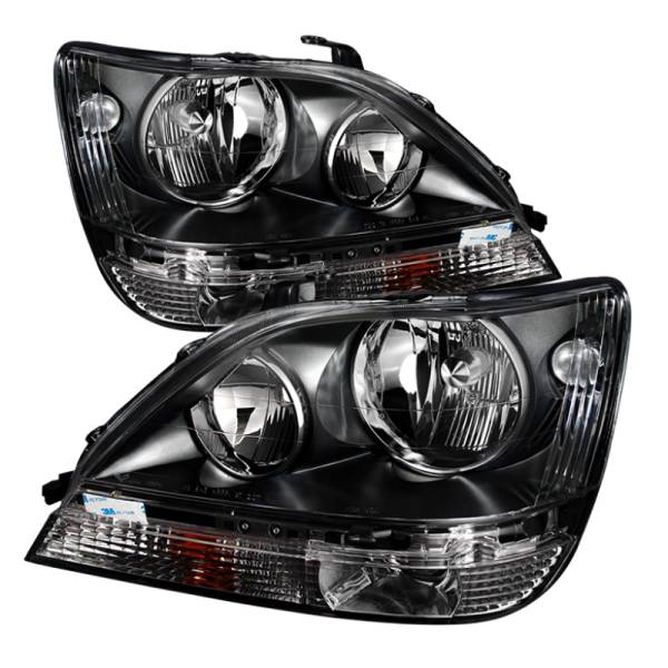 SPYDER - SPYDER Xtune Lexus Rx300 99-03 Halogen Only (Bulbs Not Included) Crystal Headlights Black PRO-JH-LRX99-BK - 9028243
