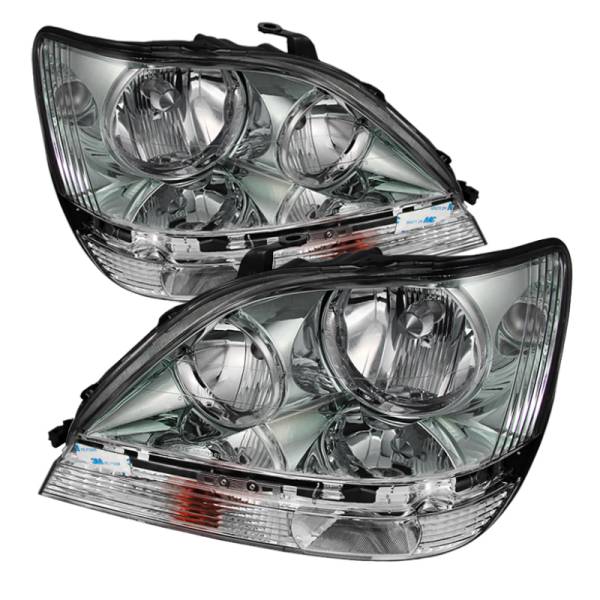 SPYDER - SPYDER Xtune Lexus Rx300 99-03 Halogen Only (Bulbs Not Included) OEM Style Headlights Chrome PRO-JH-LRX99-C - 9028250