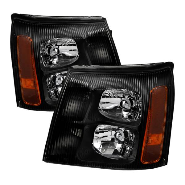 SPYDER - SPYDER Xtune Cadillac Escalade Hid Model Only 2003-2006 OEM Style Headlights Black HD-JH-CAES03-HID-BK - 9029592