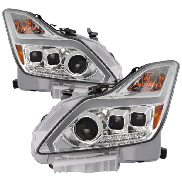 SPYDER - SPYDER xTune Infiniti G37 Coupe 08-15 Projector Headlights w/ Turn Signal - Chrome PRO-JH-IG3708-2D-LB-C - 9039355
