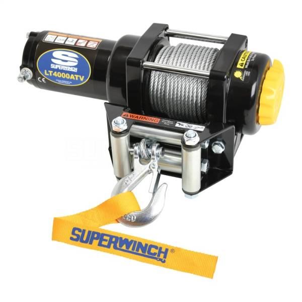 Superwinch - Superwinch 4000 LBS 12V DC 3/16in x 50ft Steel Rope LT4000 Winch - 1140220