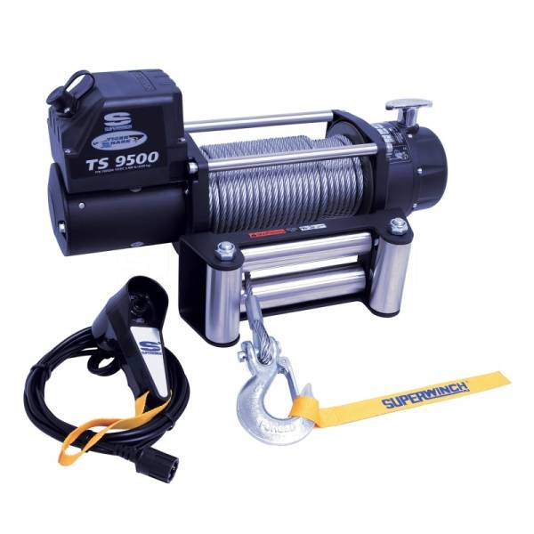 Superwinch - Superwinch 9500 LBS 12V DC 11/32in x 95ft Steel Rope Tiger Shark 9500 Winch - 1595200