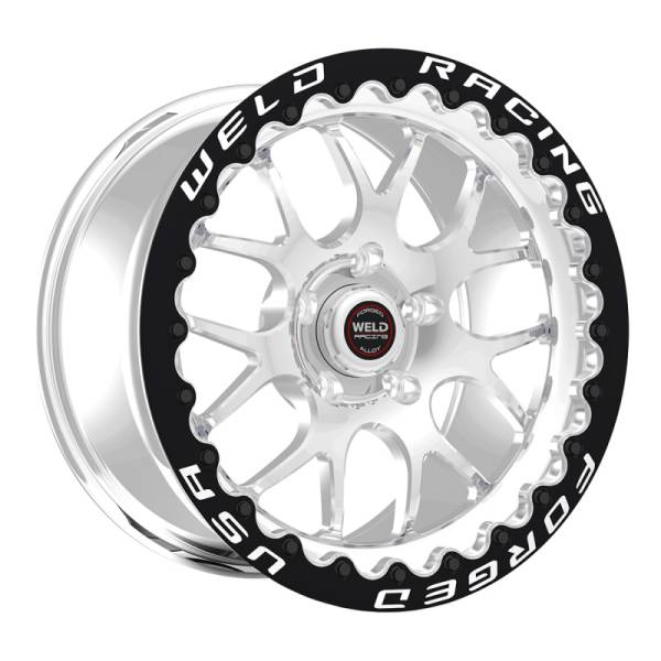Weld - Weld S77 17X11 / 5X115 BP / 5.8in BS Polished Wheel (Medium Pad) - Black Single Beadlock - 77MP7110W58F
