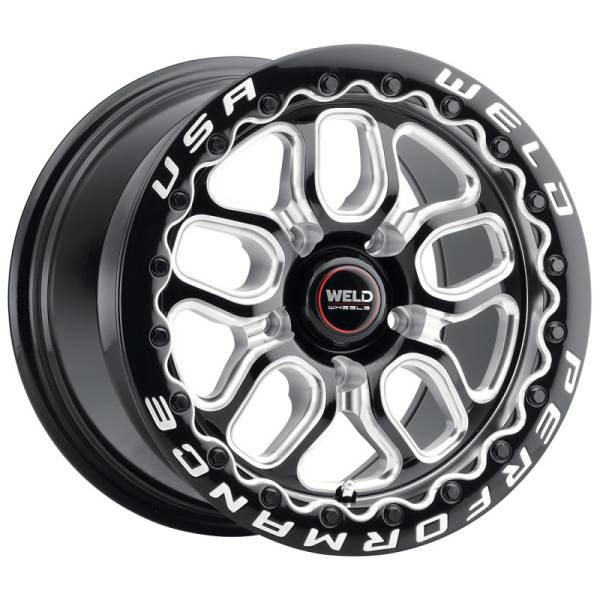 Weld - Weld S907 15X10 Laguna Beadlock 5X114.3 ET25 BS6.5 Gloss Black MIL Dia 78.1 - S907B0067P25