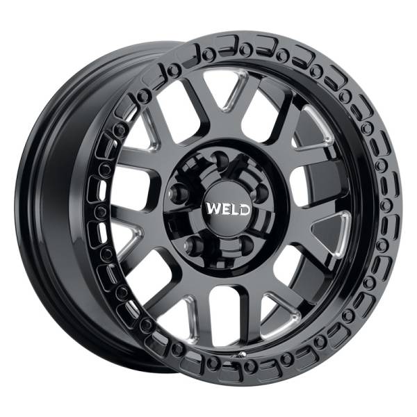 Weld - Weld Off-Road W105 17X10 Cinch 5X114.3 5X127 ET-25 BS4.50 Satin Black MIL / Gloss Black 78.1 - W10570026450