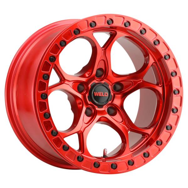 Weld - Weld Off-Road W906 17X10 Ledge Beadlock 5X127 ET-25 BS4.50 Candy Red / Red Ring 71.5 - W90670075450