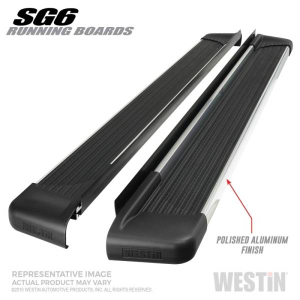 Westin - Westin SG6 Polished Aluminum Running Boards 79 in - 27-64730