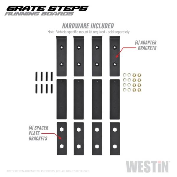 Westin - Westin Grate Steps Running Boards 54 in - Textured Black - 27-74705