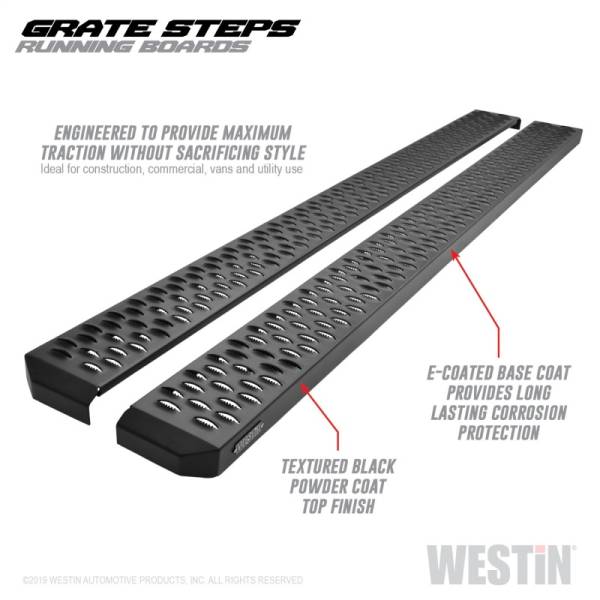 Westin - Westin Grate Steps Running Boards 79 in - Textured Black - 27-74735