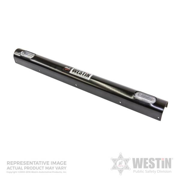 Westin - Westin Push Bumper Elite Light Channel 33.1 inch Whelen 2 Hole - Black - 36-6015W2