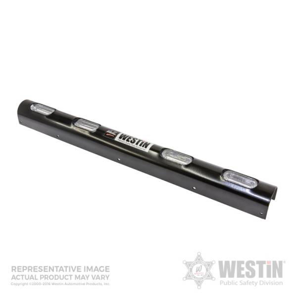 Westin - Westin Push Bumper Elite Light Channel 33.1 inch Whelen 4 Hole - Black - 36-6015W4