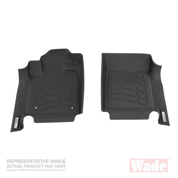 Westin - Westin 2008-2010 Ford Super Duty Reg/Super Cab/Crew Cab Wade Sure-Fit Floor Liners Front - Black - 72-110010