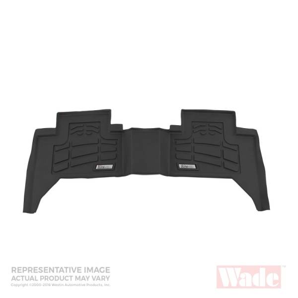 Westin - Westin 2011-2016 Ford Super Duty Crew Cab Wade Sure-Fit Floor Liners 2nd Row - Black - 72-112038