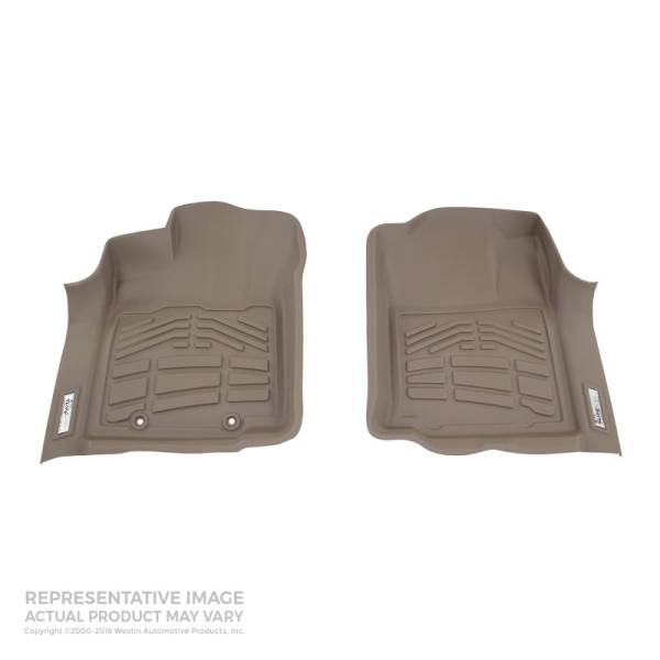 Westin - Westin 1999-2007 Ford Super Duty Reg/Super Cab/Crew Cab Wade Sure-Fit Floor Liners Front - Tan - 72-130021