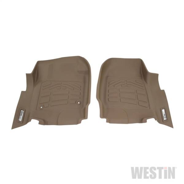 Westin - Westin 2017-2018 Ford Super Duty Regular/Super/Crew Cab Wade Sure-Fit Floor Liners Front - Tan - 72-130084