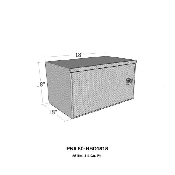 Westin - Westin/Brute HD Under Body 18in x 18in Swing Door - Aluminum - 80-HBD1818