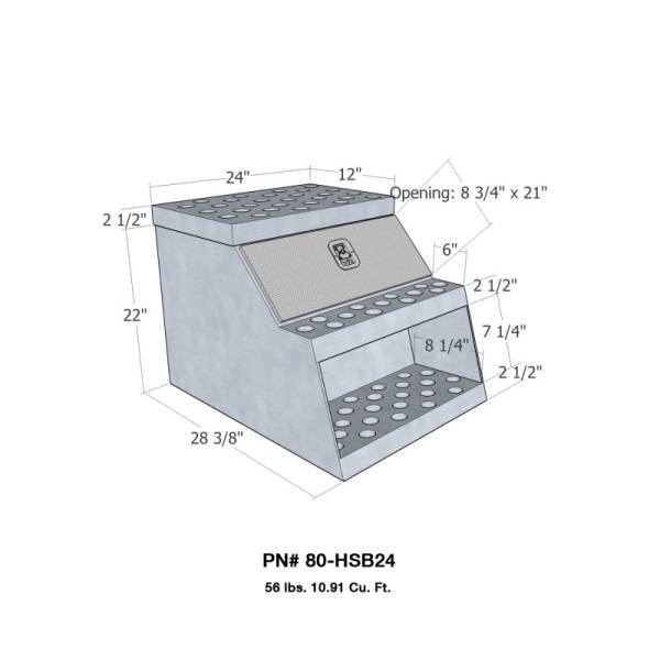 Westin - Westin/Brute HD Step Box 24in HD Step Box 24in - Aluminum - 80-HSB24