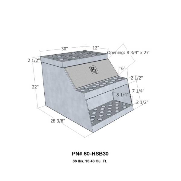 Westin - Westin/Brute HD Step Box 30in HD Step Box 30in - Aluminum - 80-HSB30