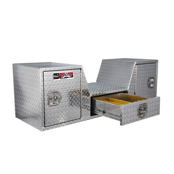 Westin - Westin/Brute V Shape Goose Neck 5th Wheel 57in Tailgate Box 1 Drawer/2 Swing Doors - Aluminum - 80-RB257D
