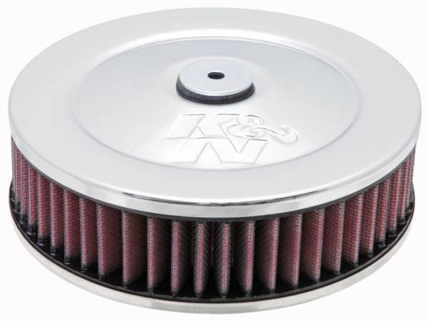 K&N Engineering - K&N Engineering 2-5/8in Flange 7in Diameter 3in Height Round Air Filter Assembly w/ Vent - 60-1030