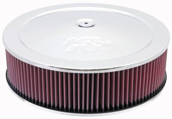 K&N Engineering - K&N Engineering Round Air Filter Assembly 14in. ID / 4..12in. Height / 5.125in. Neck Flange / 7/8in. Drop Ba - 60-1440
