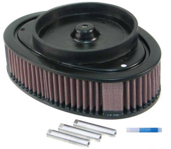 K&N Engineering - K&N Engineering Universal Custom Air Filter - Oval - Red - 8.813 L x 6.188in W x 2.25in H - RT-3910