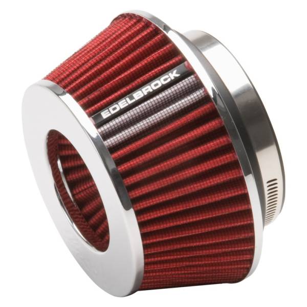 Edelbrock - Edelbrock Air Filter Pro-Flo Series Conical 3 7In Tall Red/Chrome - 43611