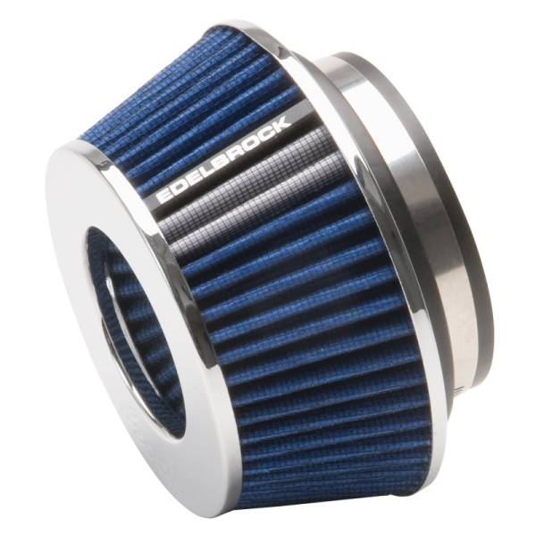 Edelbrock - Edelbrock Air Filter Pro-Flo Series Conical 3 7In Tall Blue/Chrome - 43613