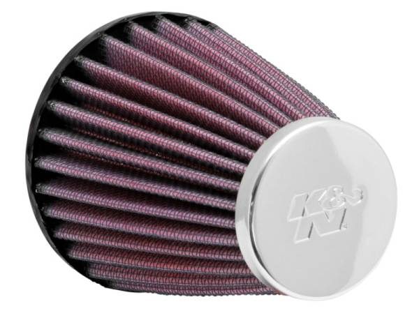 K&N Engineering - K&N Engineering Universal Chrome Filter 2.063in Flange ID x 3.5in Base OD x 2in Top OD x 4in H - RC-1200