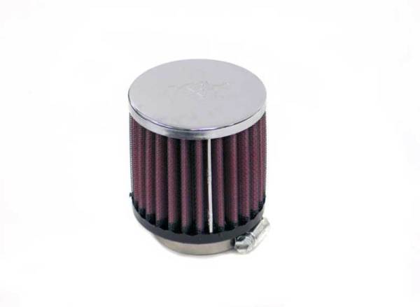 K&N Engineering - K&N Engineering Universal Chrome Filter-Round Straight 2.125in Flg ID x 3in OD x 3in H - RC-1910