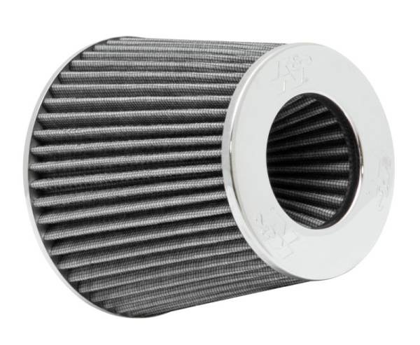 K&N Engineering - K&N Engineering Universal Filter Chrome Round Tapered White - 4in Flange ID x 1.125in Flange Length x 5.5in H - RG-1001WT