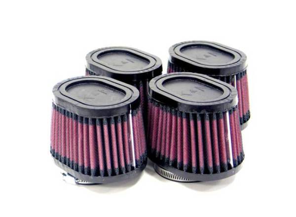 K&N Engineering - K&N Engineering Universal Rubber Filter 2.125in Flange ID/3in x 4in Tapered Oval/2.75in Height (4 Filters) - RU-0984