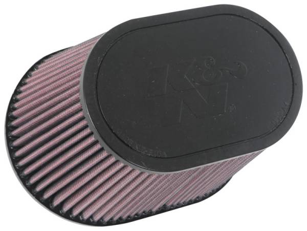 K&N Engineering - K&N Engineering Universal Rubber Filter 6.25in x 4in Oval FLG / 7.375in x 5.5in Base / 6.25in x 4in Top / 5in H - RU-1001