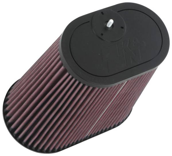 K&N Engineering - K&N Engineering Universal Clamp-On Air Filter 3-1/8in Dual FLG 8-7/8in X 5-3/16 B 6-1/4in X 4IN T, 9inH W/STUD - RU-1012