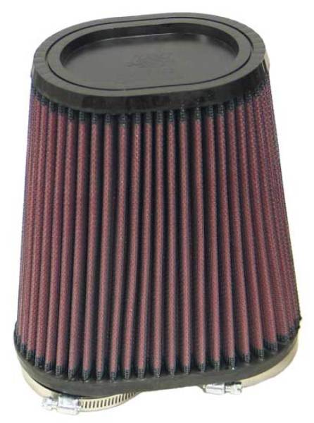 K&N Engineering - K&N Engineering Universal Rubber Filter Dual Flange Oval Tprd 3.75in Base O/S W x 3.438in Top O/S W x 6.75in H - RU-4710