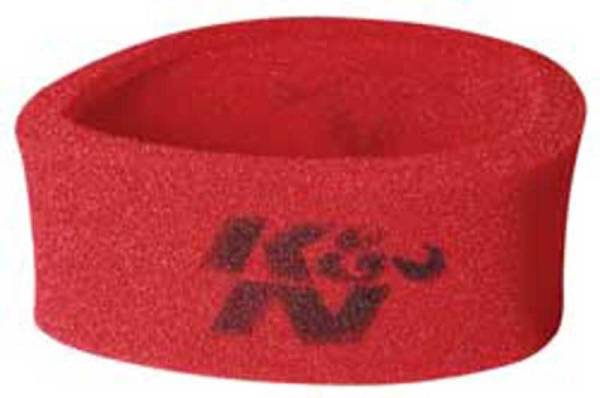 K&N Engineering - K&N Engineering Universal Airforce PreCleaner Air Filter Foam Wrap - Round Straight - Red - 25-3750