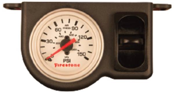 Firestone - Firestone Pneumatic Single Pressure Gauge (Use w/Air Tank System) - White Plastic (WR17602570) - 2570