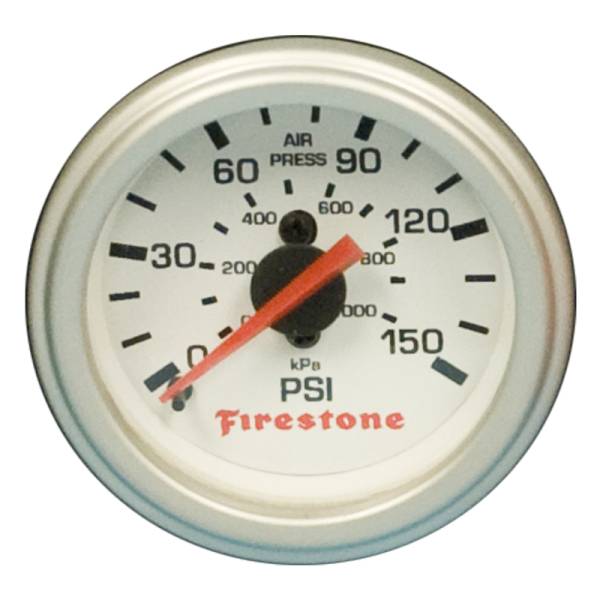 Firestone - Firestone Replacement Single Pressure Gauge - White Face (For PN 2225 / 2229 / 2196) (WR17609181) - 9181