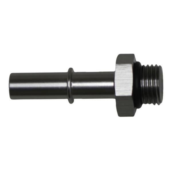 DeatschWerks - DeatschWerks 6AN ORB Male to 3/8in Male EFI Quick Connect Adapter - Anodized DW Titanium - 6-02-0122