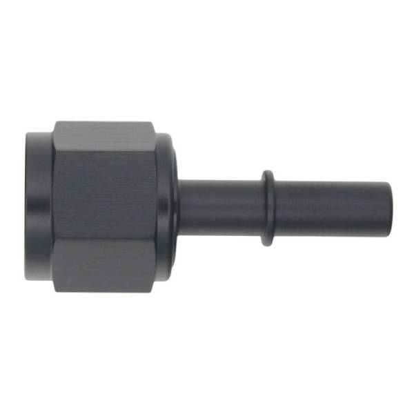 DeatschWerks - DeatschWerks 10AN Female Flare Swivel to 3/8in Male EFI Quick Disconnect - Anodized Matte Black - 6-02-0135-B