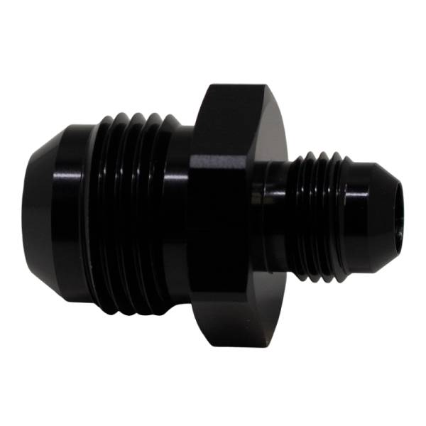 DeatschWerks - DeatschWerks 10AN Male Flare to 6AN Male Flare Reducer Straight - Anodized Matte Black - 6-02-0205-B