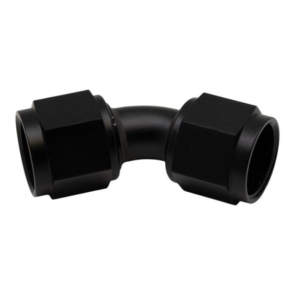 DeatschWerks - DeatschWerks 10AN Flare Female Swivel 45-Degree to 10AN Flare Female Swivel - Anodized Matte Black - 6-02-0214-B