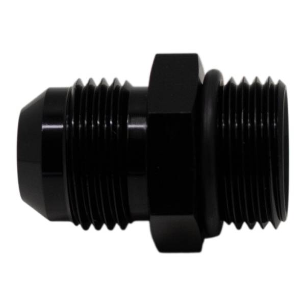 DeatschWerks - DeatschWerks 10AN ORB Male to 10 AN Male Flare Adapter (Incl O-Ring) - Anodized Matte Black - 6-02-0403-B
