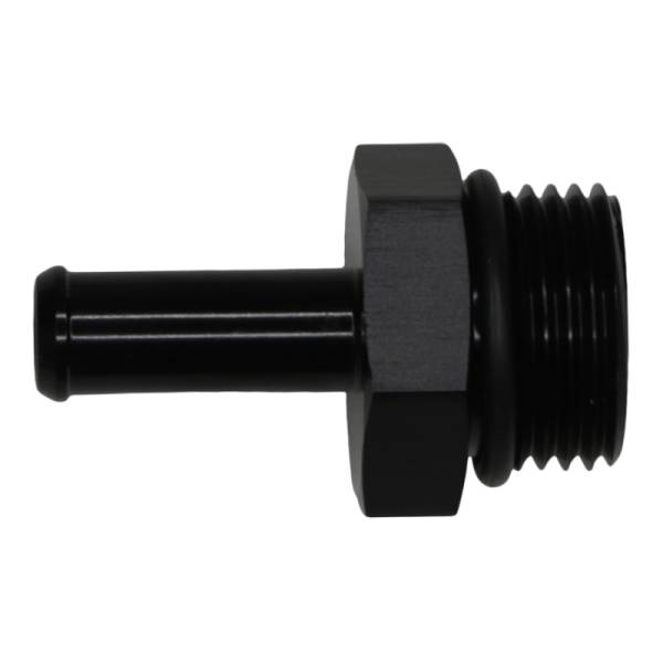 DeatschWerks - DeatschWerks 10AN ORB Male to 3/8in Male Barb Fitting - Anodized Matte Black - 6-02-0514-B